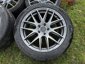 350Z - alu sada R18, ZÁNOVNÍ pneu Conti, podložky - 7