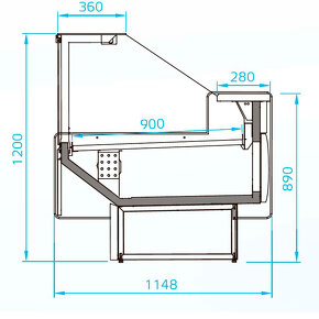 Moderní chladicí Vitrína - 7