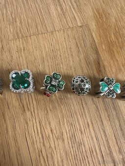 Stříbrné čtyřlístky přívěsky na Pandora náramek - 7