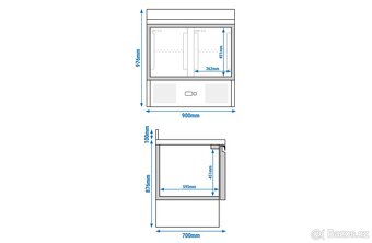 Chladicí stůl 90x70x97,6cm s 2 dveřmi DOPRAVA ZDARMA - 7