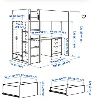 Prodám zvýšenou postel IKEA - 7