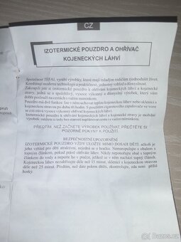 Cestovní Izotermické pouzdro a ohřívač kojeneckých lahví 12v - 7