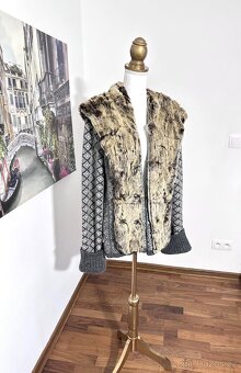 Luxusní kardigan s pravým kožíškem Etro - 7