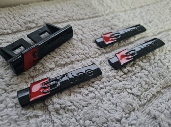 Cierne a sive Napisy S-LINE pre AUDI - 7