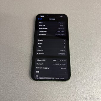 iPhone 13 256GB zelený, 100% baterie, 12 měsíců záruka - 7