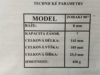 Plynová pistole ZORAKI M807-TD - 7