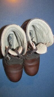 Zimní kožené dámské kotníkové hnědé vel. 37 - 7