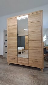 Masivní dubová postel Berlin - Divoký dub masiv 120 cm - 7