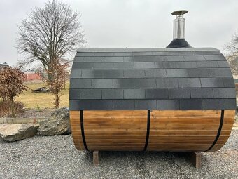 Finská zahradní sudová sauna - výroba v ČR - 7
