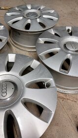 16" SADA ORIGINÁLNÍCH ALU DISKŮ 6,5JX16 ET50 AUDI SKODA VW - 7