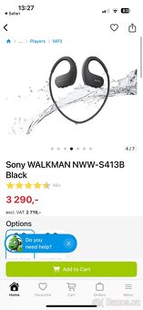 sluchátka Sony WALKMAN NWW-S413B černý - 7