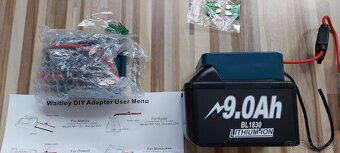 Aku Redukce Makita 18V,14V s dráty+vypínač+pojistka,TOP. - 7