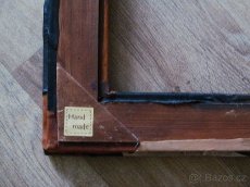 Obrazový rám potažený pravou kůží hand made - 7