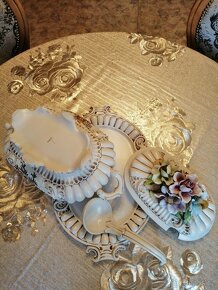 Stará Neapolska porcelánová 4 dílna mísa. Signováno. - 7