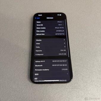iPhone 15 Pro 256GB černý, pěkný stav, 12 měsíců záruka - 7
