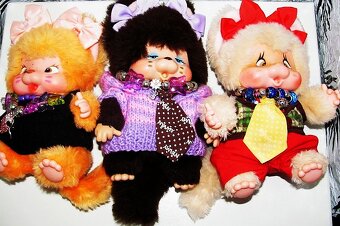 Mončičák mončičáci, monchhichi vzácná Nyamy koťata 3 druhy - 7