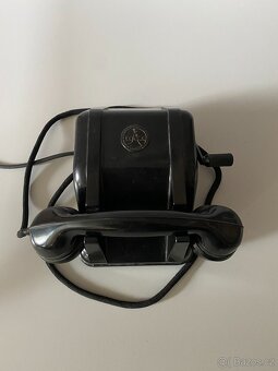 telefon tesla starý bakelitový telefon na kličku tesla retro - 7