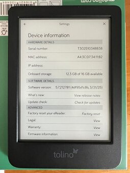 Nová čtečka ereader Tolino Shine 5 16GB (Kobo Clara BW) - 7
