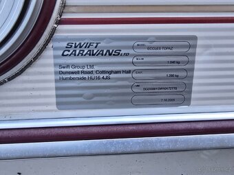 Swift Eccles Topaz r.v.2005 Pro 2-3 osoby Pojezd - 7