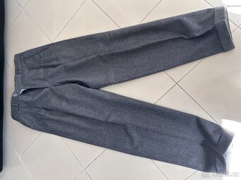 Pánský vlněný oblek - šedý, velikost 46 - 7