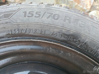 Prodám zánovní zimní sadu Barum 155/70/13 - 7