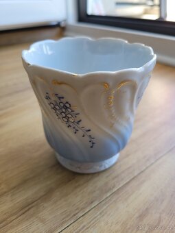 Hrnek, porcelán, zdobený, retro - 7