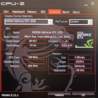 Notebook MSI, RTX 1050/intel core i5/16GB/1TB - 7
