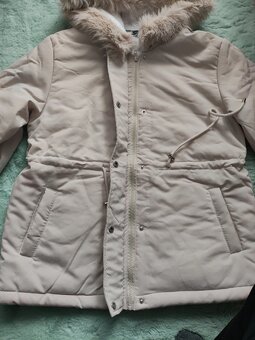 Jarní/podzimní nepromokavá bunda (parka), béžová bunda, park - 7