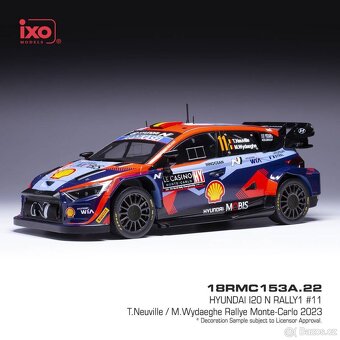 Modely Hyundai i20 Rally1 1:18 IXO - 7