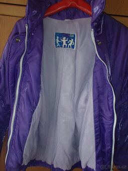 Dámský 3/4 kabátek 44-46, fialová bunda 38 a nová šála - 7