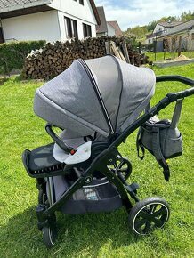 Kočárek NOORDI Fjordi III 2 v 1, dark grey - 7