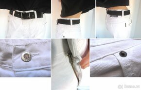 Vintage 90's pohodlné bílé dámské džíny - 7