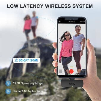 FIFINE Wireless Lavalier System se 2 mikrofony, Lapel Mic - 7