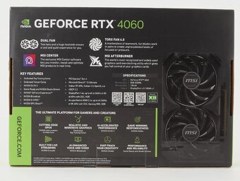 MSI NVIDIA GeForce RTX 4060 VENTUS 2X BLACK 8G OC - 7