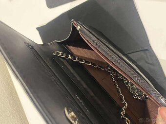 Chanel woc - kabelka na řetízku, černá, silver hw - 7