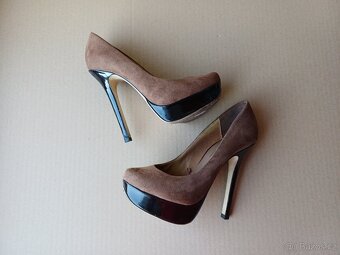 Hnědé lodičky na platformě vel.37 - 7