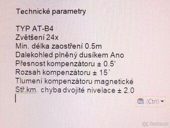 Nivelizační přístroj AT-B4 - 7