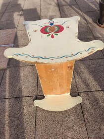 Stará dřevěná kolíbka pro panenky výroba rok 1940 - 7