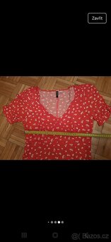 Zářivě červené letní minišaty Divided, 40,viskóza cena dohod - 7