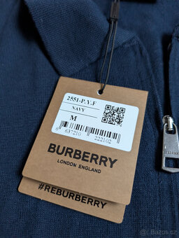Navy polo tričko Burberry vel. M - 7