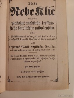 Zlatý nebe klíč Bible 1896 - 7