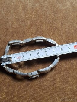 masivní stříbrný náramek, ART DECO - 7