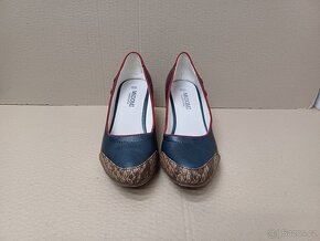 Modro hnědé lodičky vel.40 - 7