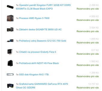 Prodám Herní PC záruka u Alza do 11.11.2026 - 7