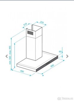 Nový odsavač par BEKO CWB 9730X stříbrná - 90 cm - 7