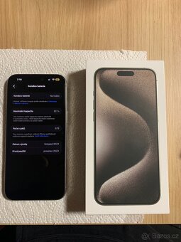 Prodám Apple IPhone 15 Pro Max 256 gb, béžová Natural Titan - 7