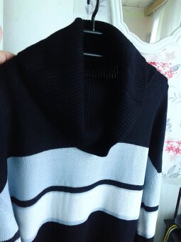 Teplé pletené šaty s rolákem 50/54 - 7