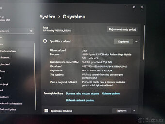 Herní notebook ASUS TUF505 - 7