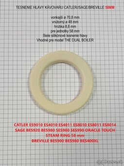 silikonová TĚSNĚNÍ HLAVY KÁVOVARU CATLER/SAGE/BREVILLE - 7