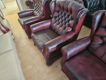 CHESTERFIELD ŠTÝL,VYSOKÁ-KOŽENÁ - 7